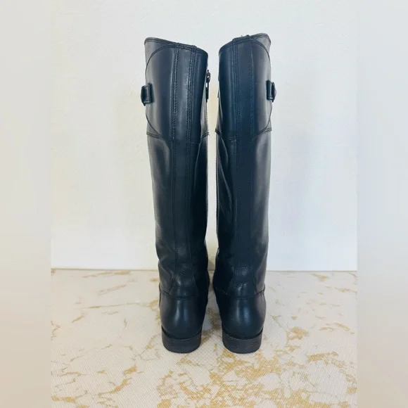 🔥🔥FINAL CLEARENCE🔥🔥 FRYE Women’s Molly Knee High Black Leather Boots - Picture 7 of 12